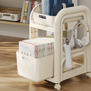 Πολυλειτουργικό ράφι αποθήκευσης – 3 επίπεδα, σταθερό στο πάτωμα, φορητό, από πλαστικό