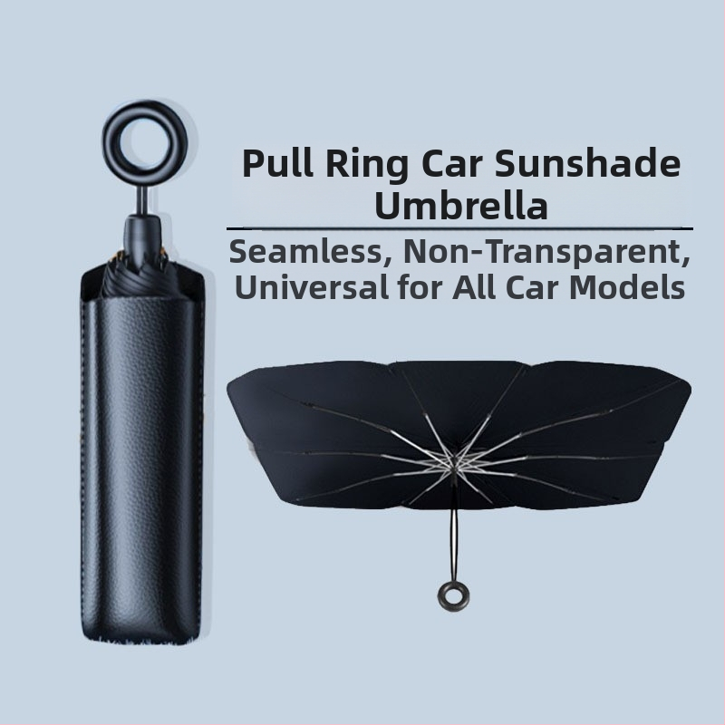 Teleskopinis automobilių skėtis nuo saulės priekinio stiklo, titano sidabro audinys, logotipo spauda galima, universalus suderinamumas (Toyota)