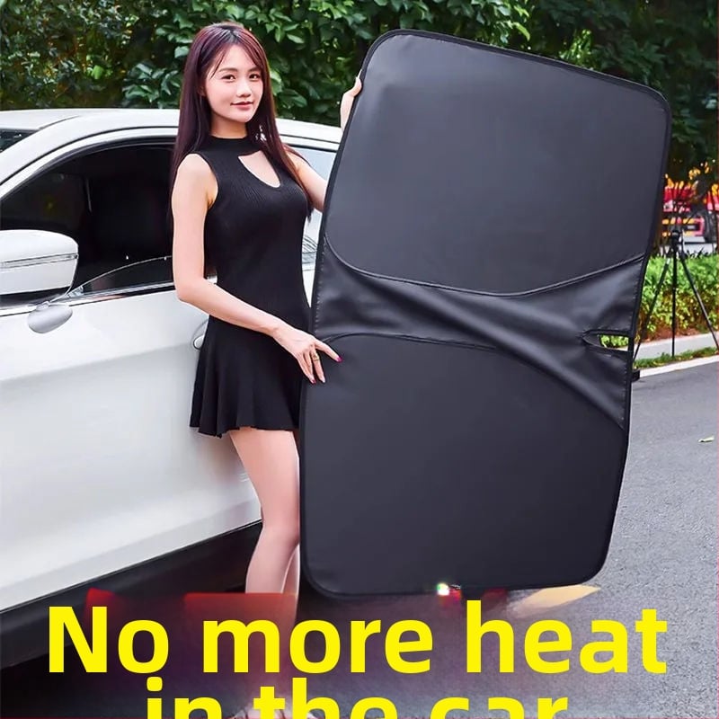 Слънцезащитен сенник за предното стъкло на автомобил, монтаж със щипки, удебелен и прост дизайн, универсална съвместимост