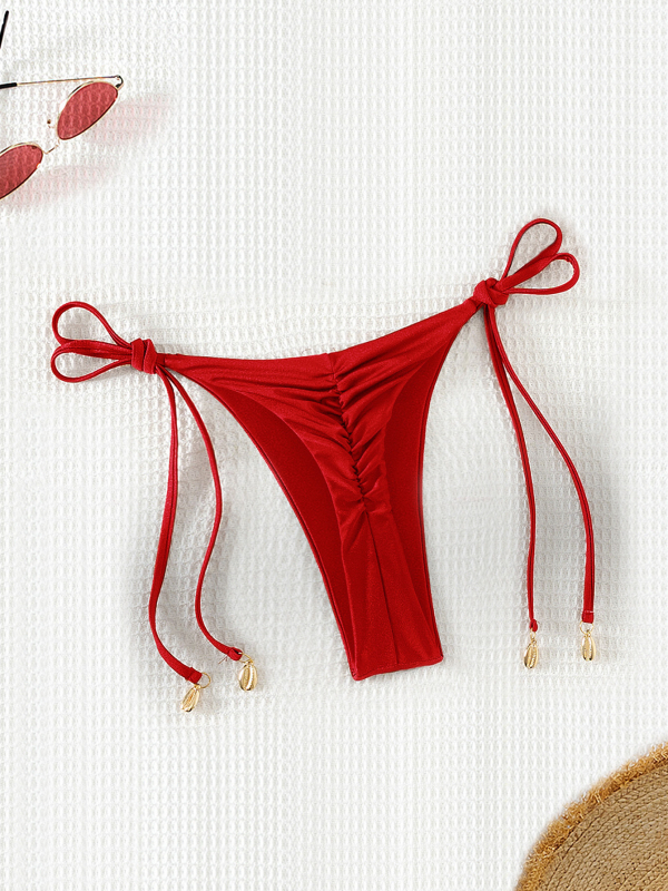 Dviviečio bikini su kaklo surišimu, krūties užpildas, nailono audinys, tinkamas plaukimo