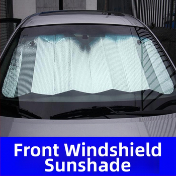 Αυτοκινητικό σκίαστρο ήλιου από αλουμινόφυλλο, διπλής όψης, 120–130 g, εγκατάσταση με βεντούζα, για το μπροστινό παρμπρίζ