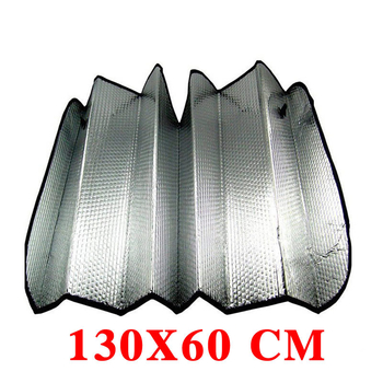 Αυτοκινητικό σκίαστρο ήλιου από αλουμινόφυλλο, διπλής όψης, 120–130 g, εγκατάσταση με βεντούζα, για το μπροστινό παρμπρίζ