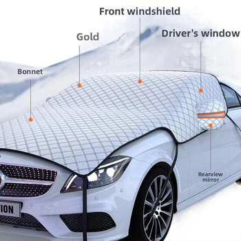 Chiweng Μισό Κάλυμμα Μπροστινού Παρμπρίζ, Αλουμινένιο Φιλμ, Χειμερινή Προστασία Κατά του Πάγου