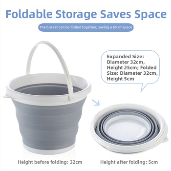 Sulankstomas TPE kibiras automobilių plovimui ir lauko naudojimui