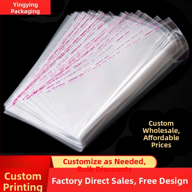 OPP lipnia pakuotės maišelis, pritaikomas logotipo spausdinimui, graviruota spausdinimas, šaltos pjovimo; medžiagos: PVC, PET, PE, OPP, CPP, PP