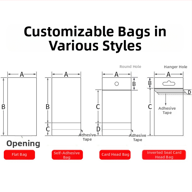 OPP самозалепваща опаковъчна торбичка, персонализирана с печат на лого, гравюрен печат и студено рязане; материали: PVC, PET, PE, OPP, CPP, PP