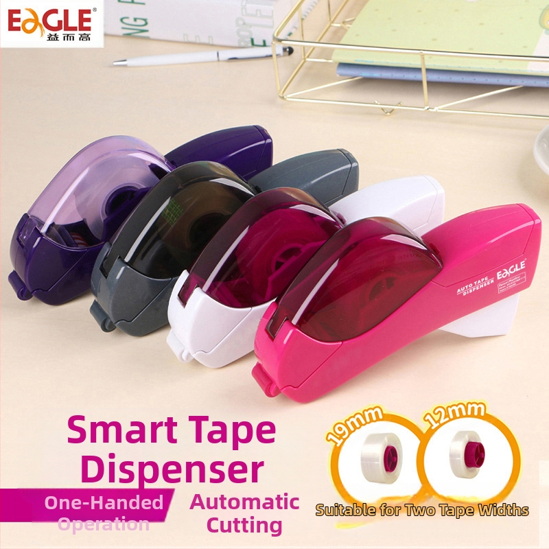 Диспенсър за опаковъчна лента, ръчен, пластмасов, модел T5165AB, ширина на лентата 12–19 мм, диаметър на вал 27 мм, налична персонализация