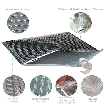 Балонена пощенска торба с алуминизиран филм, дебелина 0,05 мм, 100% чист материал, правоъгълна форма, предназначена за логистично опаковане