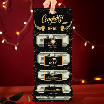 Σετ διπλωμένων καρτών ευχών για διακόσμηση χώρου — 6 κάρτες για αποφοίτηση και γιορτή συνταξιοδότησης