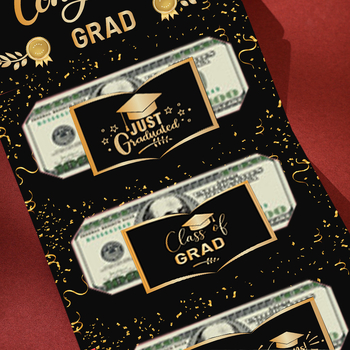 Σετ διπλωμένων καρτών ευχών για διακόσμηση χώρου — 6 κάρτες για αποφοίτηση και γιορτή συνταξιοδότησης