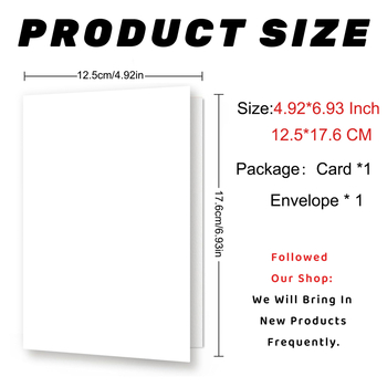Картички за поздрави със пликове YUZHUO — хартия, печат, подходящи за сватба, рожден ден и Коледа, стил: свеж