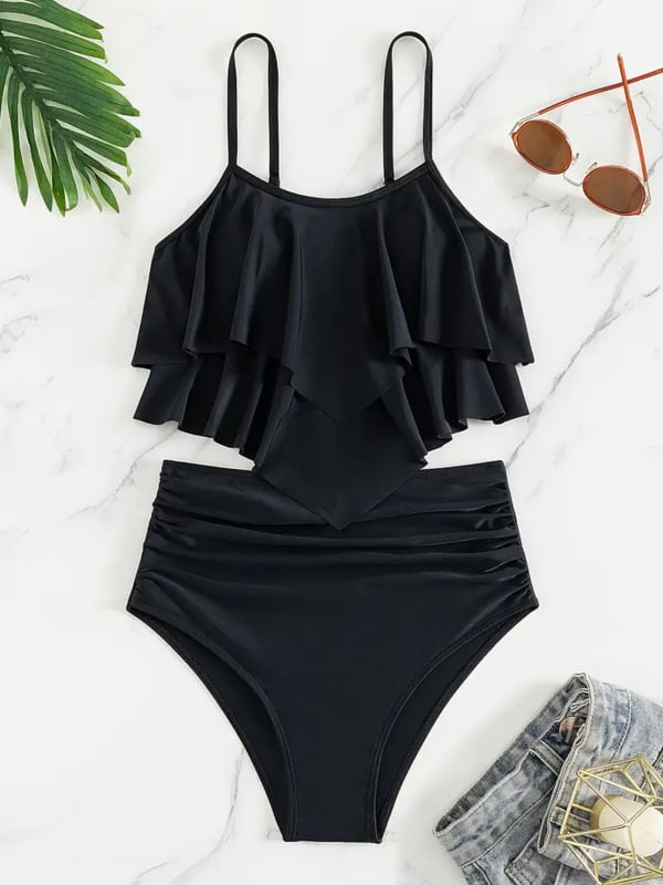 Ženski dvodijelni bikini za plivanje, otvorenih leđa, seksi stil, visoka elastičnost; jastučići za grudi; bez metalne potpore; materijal poliester 82%, podstava spandex 18%, težina 200 g/m²; pogodno za plivanje i vodene sportove