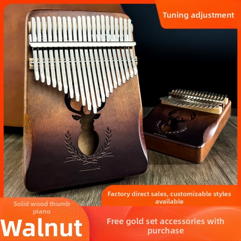 Дървена калимба (пръстово пиано), 17 или 21 тона, 21 дупки, ядро от прасковено дърво, тоналност C