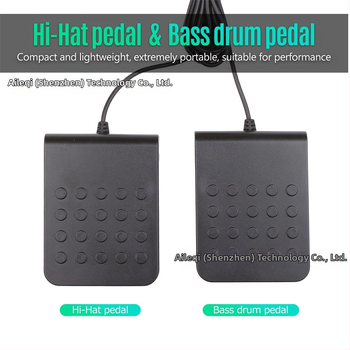 Aileqi KD17C ηλεκτρονικό pad ντραμς, σιλικόνη, φορητό αναδιπλούμενο επιτραπέζιο για οικιακή εξάσκηση