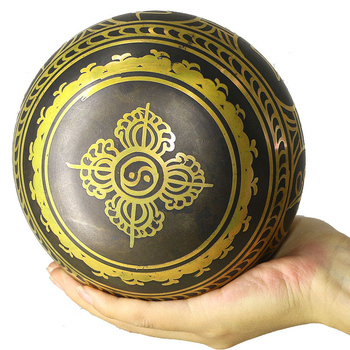 Μπολ ήχου για γιόγκα και διαλογισμό, χαλκός, χειροποίητο, με δυνατότητα προσαρμογής, περιλαμβάνει μαξιλάρι