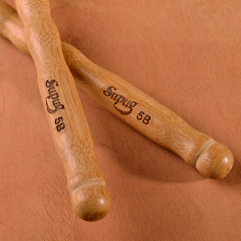 Supug μπαστούνια ντραμς από μπαμπού Nan Zhu — μορφής κολοκύθας, αντιολισθητικά, ζεύγος, συσκευασία σε χαρτόνι