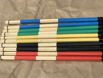 Επαγγελματική βούρτσα τύμπανου από ξύλο με μπαμπού – ζεύγος τζαζ βούρτσες για τύμπανα, 19 συστάδες