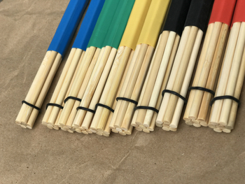 Επαγγελματική βούρτσα τύμπανου από ξύλο με μπαμπού – ζεύγος τζαζ βούρτσες για τύμπανα, 19 συστάδες