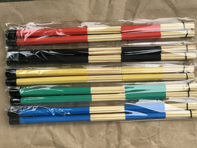 Професионална дървена барабанна четка от бамбук – джаз барабанна четка, чифт, 19 снопчета