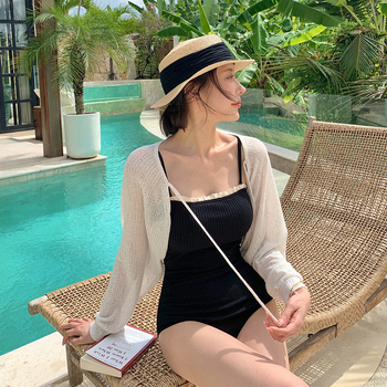 Μονόσωμο μαγιό για ενήλικες γυναίκες, influencer-style με ιαπωνική έμπνευση, χωρίς μανίκια, επένδυση στήθους, χωρίς μεταλλική ενίσχυση, μονόχρωμο σχέδιο, ύφασμα 95% πολυεστέρας, επένδυση 92% πολυεστέρας