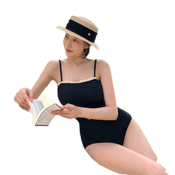 Μονόσωμο μαγιό για ενήλικες γυναίκες, influencer-style με ιαπωνική έμπνευση, χωρίς μανίκια, επένδυση στήθους, χωρίς μεταλλική ενίσχυση, μονόχρωμο σχέδιο, ύφασμα 95% πολυεστέρας, επένδυση 92% πολυεστέρας