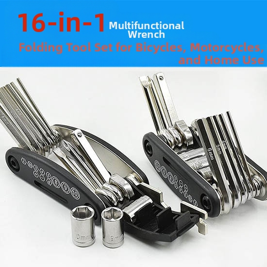 FEIR 16-in-1 įrankis dviračio remontui, aliuminio lydinys, daugiafunkcinis sujungtas raktas