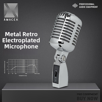 GM-55 δυναμικό μικρόφωνο XLR για σκηνή και ζωντανές εμφανίσεις, απόκριση συχνοτήτων 20 Hz–20 kHz, SNR ≥95 dB, έξοδος XLR, κατάλληλο για σκηνή, KTV και συνεντεύξεις