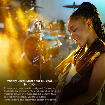 GM-55 δυναμικό μικρόφωνο XLR για σκηνή και ζωντανές εμφανίσεις, απόκριση συχνοτήτων 20 Hz–20 kHz, SNR ≥95 dB, έξοδος XLR, κατάλληλο για σκηνή, KTV και συνεντεύξεις