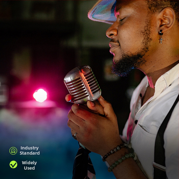 GM-55 δυναμικό μικρόφωνο XLR για σκηνή και ζωντανές εμφανίσεις, απόκριση συχνοτήτων 20 Hz–20 kHz, SNR ≥95 dB, έξοδος XLR, κατάλληλο για σκηνή, KTV και συνεντεύξεις