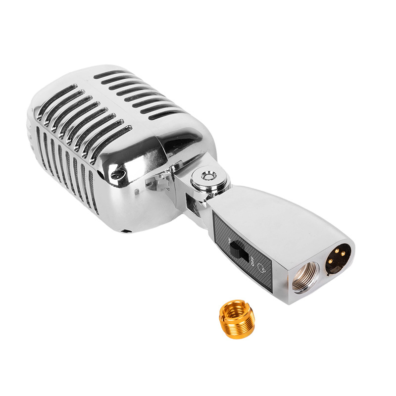 GM-55 δυναμικό μικρόφωνο XLR για σκηνή και ζωντανές εμφανίσεις, απόκριση συχνοτήτων 20 Hz–20 kHz, SNR ≥95 dB, έξοδος XLR, κατάλληλο για σκηνή, KTV και συνεντεύξεις