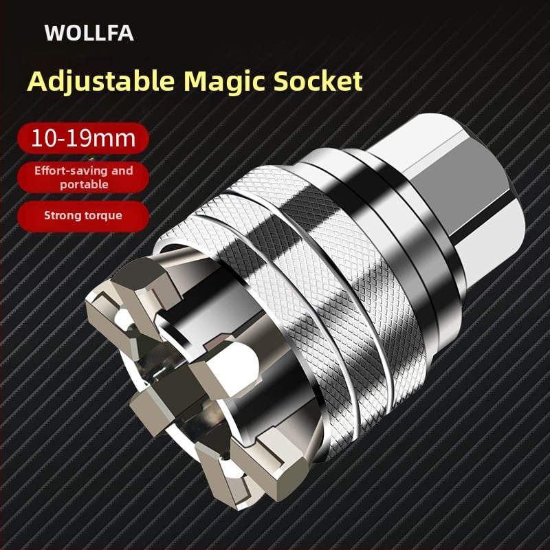 Wallfan Univerzalni set ključa s nastavcima — prilagodljivi višestruki alat za utore, Cr-V legura čelika, polirana površina