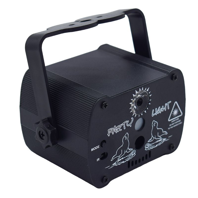 Мини лазерна светлина YF-R60 – LED + лазер, 5V, за KTV зали, рождени дни и семейни партита