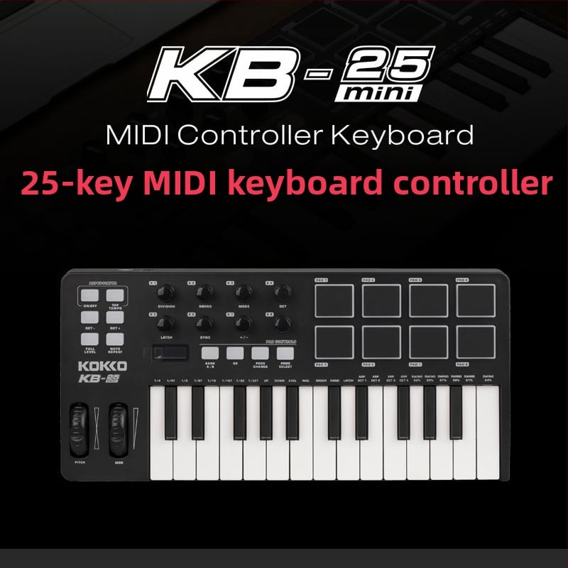 KOKKO KB-25 MIDI tipkovnica – profesionalni model, plastično kućište, pojedinačno pakirano