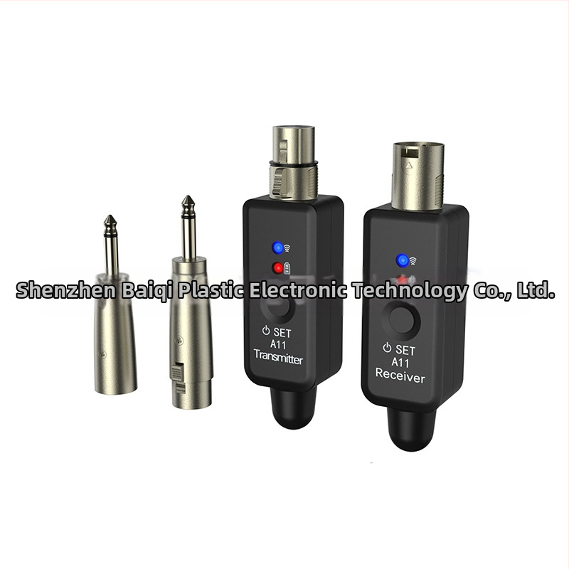 Безжична микрофонна система с вграден микрофон, 2.4 GHz, модел A11, вградена батерия 300–500 mAh, живот на батерията 3–6 ч.