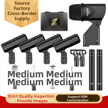 Σετ μικροφώνων για ντράμς επί σκηνής, πυκνωτικά, καρδιοειδή, κατάλληλα για μουσικά όργανα και ζωντανές εμφανίσεις, μοντέλο 4.7, με δυνατότητα ασύρματης σύνδεσης