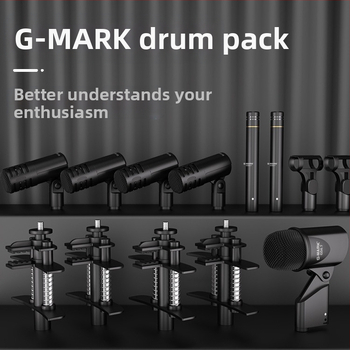 Σετ μικροφώνων για ντράμς επί σκηνής, πυκνωτικά, καρδιοειδή, κατάλληλα για μουσικά όργανα και ζωντανές εμφανίσεις, μοντέλο 4.7, με δυνατότητα ασύρματης σύνδεσης