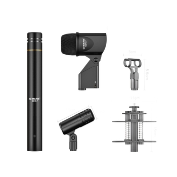 Σετ μικροφώνων για ντράμς επί σκηνής, πυκνωτικά, καρδιοειδή, κατάλληλα για μουσικά όργανα και ζωντανές εμφανίσεις, μοντέλο 4.7, με δυνατότητα ασύρματης σύνδεσης