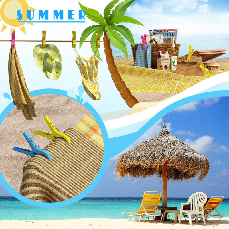 Rankšluosčio klipas — plastmasinis, modelis 39, 8 vnt. pakuotė, šiuolaikinis minimalistinis dizainas