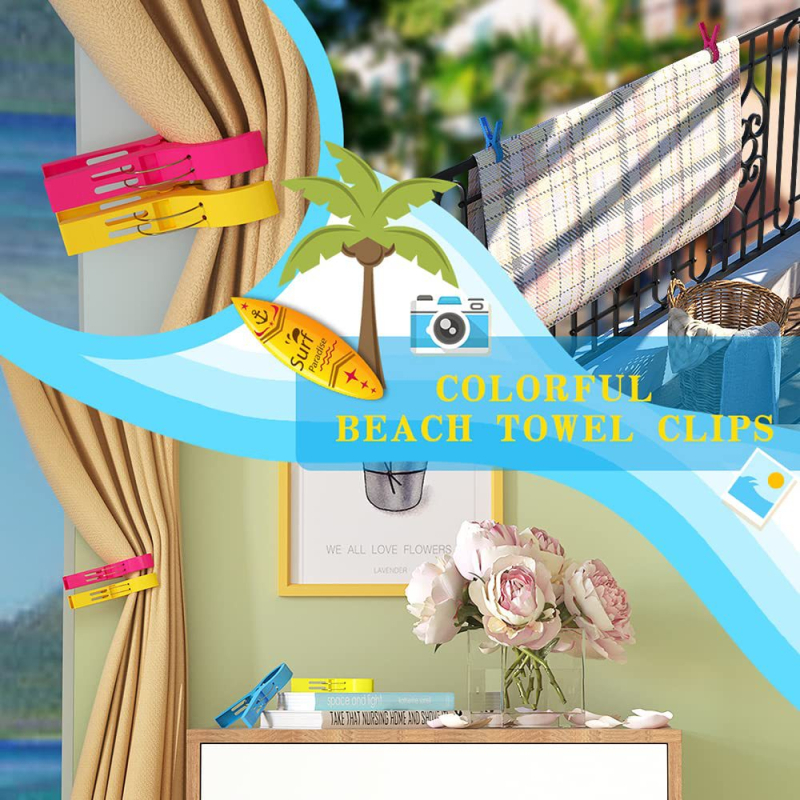 Rankšluosčio klipas — plastmasinis, modelis 39, 8 vnt. pakuotė, šiuolaikinis minimalistinis dizainas