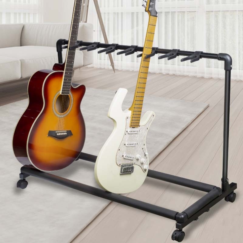 Houlang Μουσικά Όργανα Πολυκεφαλικός Σταθερός Ράφι για Κιθάρα και Μπάσο, 3/5/7 Κεφαλές, Για Στούντιο και Πρόβες