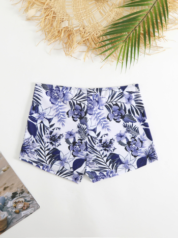 Κάτω μέρος tankini με κορδόνι, ρετρό φλοράλ εκτύπωση, σετ δύο τεμαχίων | Πολυεστέρας, 82% πολυεστέρας, προέλευση Xingcheng