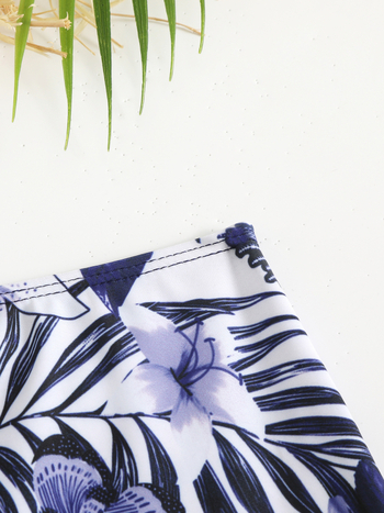 Κάτω μέρος tankini με κορδόνι, ρετρό φλοράλ εκτύπωση, σετ δύο τεμαχίων | Πολυεστέρας, 82% πολυεστέρας, προέλευση Xingcheng