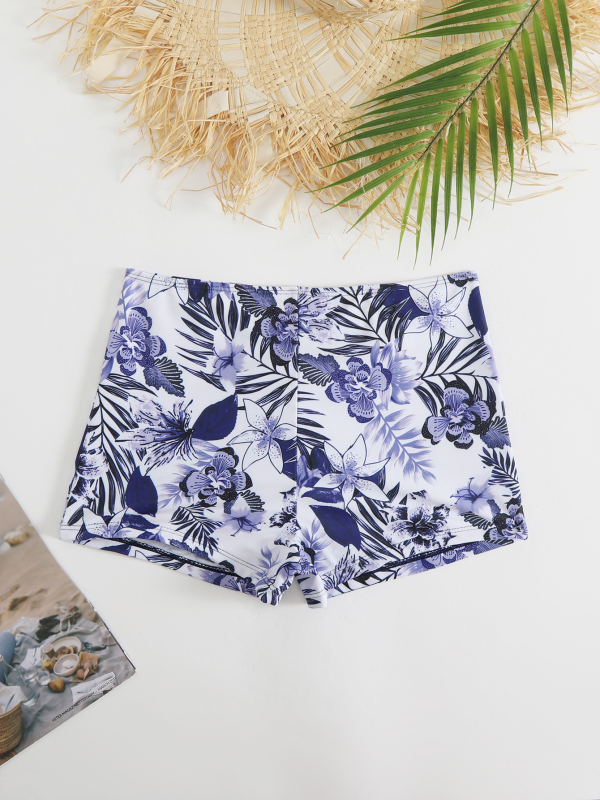 Κάτω μέρος tankini με κορδόνι, ρετρό φλοράλ εκτύπωση, σετ δύο τεμαχίων | Πολυεστέρας, 82% πολυεστέρας, προέλευση Xingcheng