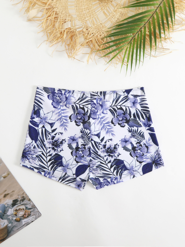 Κάτω μέρος tankini με κορδόνι, ρετρό φλοράλ εκτύπωση, σετ δύο τεμαχίων | Πολυεστέρας, 82% πολυεστέρας, προέλευση Xingcheng