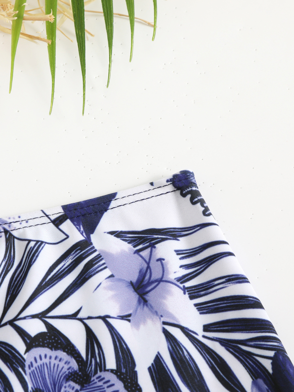 Κάτω μέρος tankini με κορδόνι, ρετρό φλοράλ εκτύπωση, σετ δύο τεμαχίων | Πολυεστέρας, 82% πολυεστέρας, προέλευση Xingcheng