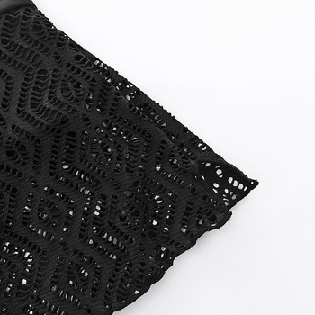 Γυναικείοι σλιπ θαλάσσης με διάτρητο σχέδιο, φαρδιά γραμμή, εφέ κάλυψης κοιλιάς, 82% πολυεστέρα, για κολύμβηση