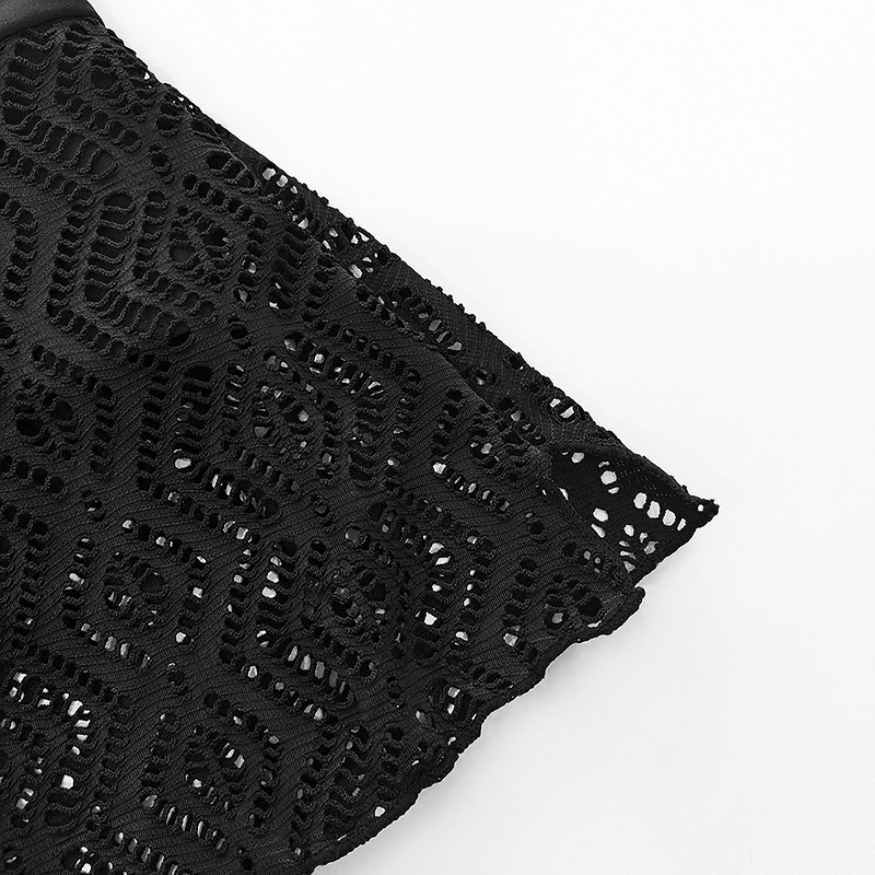 Γυναικείοι σλιπ θαλάσσης με διάτρητο σχέδιο, φαρδιά γραμμή, εφέ κάλυψης κοιλιάς, 82% πολυεστέρα, για κολύμβηση