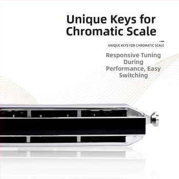 Хроматична хармоника за начинаещи, 10 отвора, модел T1040, полуразмерна, хромирана медна покривка (10 отвора, полуразмерна, модел T1040, хромирана медна покривка)