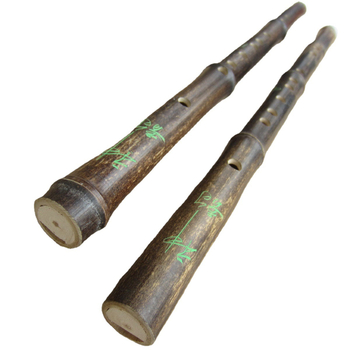 Флейта, вертикална, шестдупкова, ключ F/G, естествен бамбук