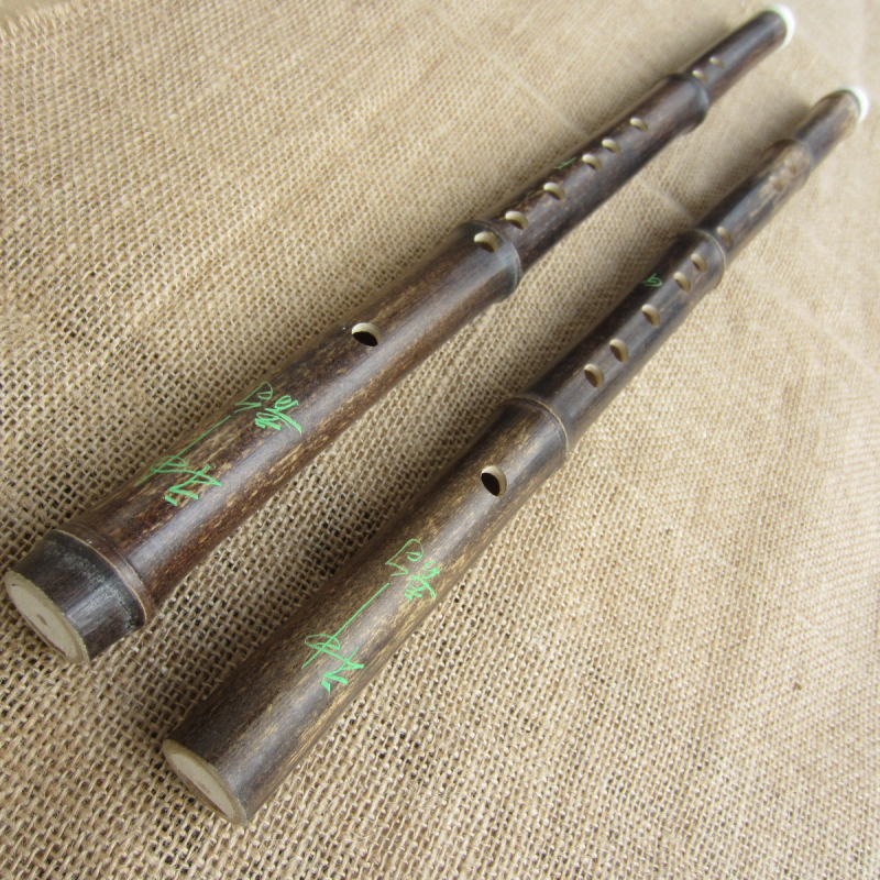 Флейта, вертикална, шестдупкова, ключ F/G, естествен бамбук